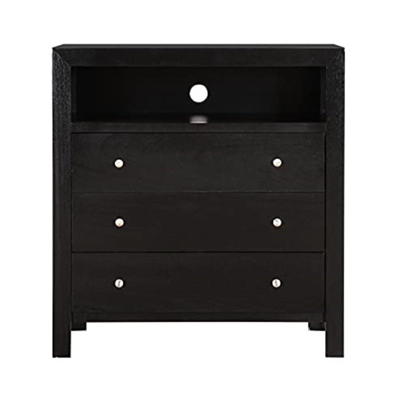 Aguilar 5 Drawer 34" W Standard Chest, Black