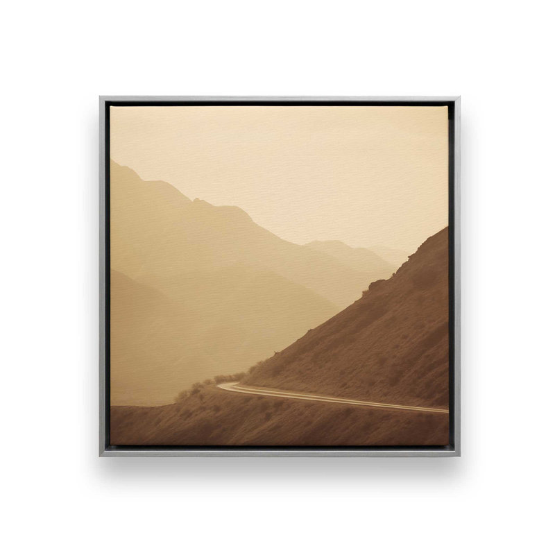 «Mountain Rocks and Pines I», reproduction sur toile, Encadrement argenté, H 24,75 po x l 24,75 po x P 1,75 po
