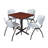 Cain Square X-Base Breakroom Table & 4 M Stack Chairs-32520489