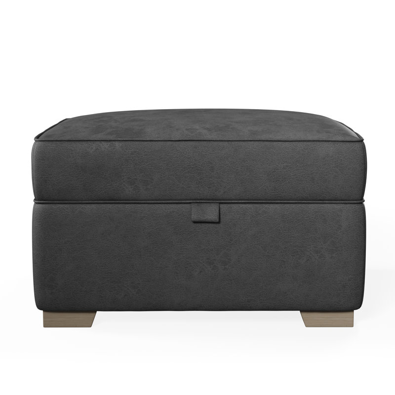 Bablu 62 Wide Ottoman, Charcoal