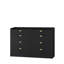 Commode double 8 tiroirs pour chambre à coucher avec commode à DEL moderne, commode