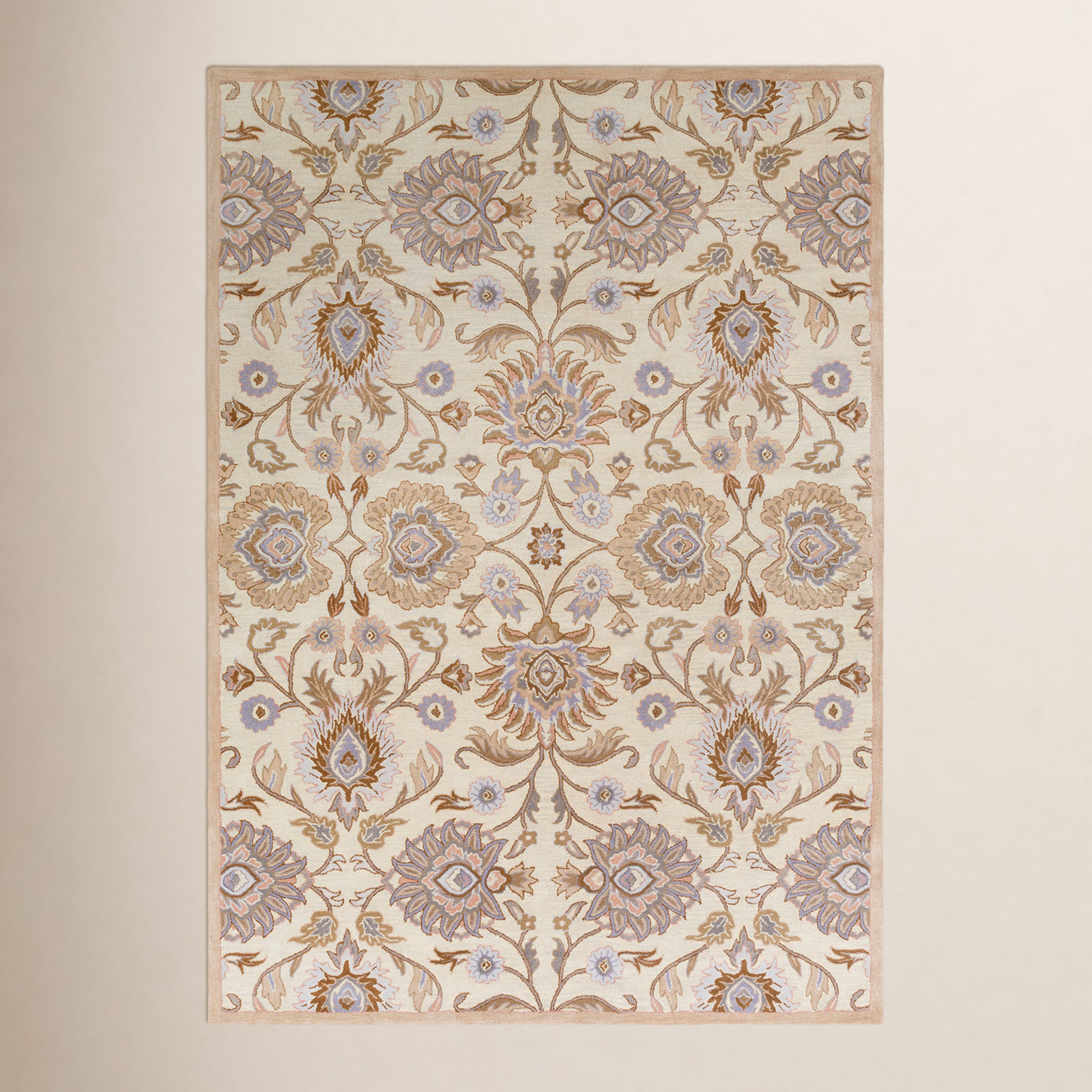 Arden Ivory Brown Taupe Hand-Tufted Wool Rug, Rectangle 2' x 3'