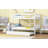 Everwyn Twin Over Twin Rubber Wood Bunk Bed with Trundle, Convertible to 2 Twin Beds, Natural-115684373