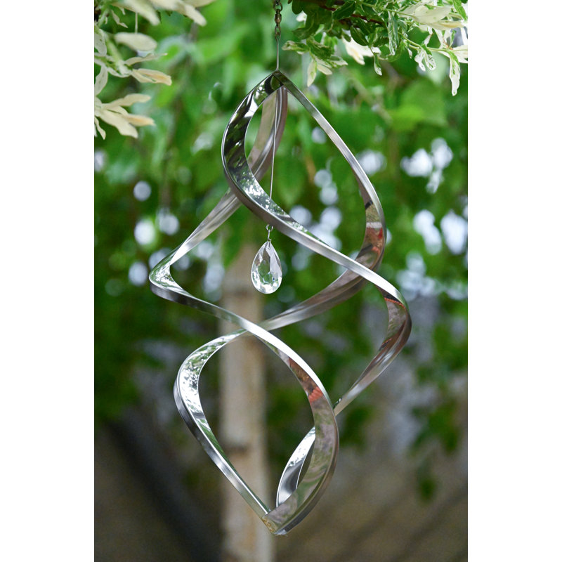 Mini Modern Crystal Nova Wind Spinner, 28" H x 21" W x 21" D