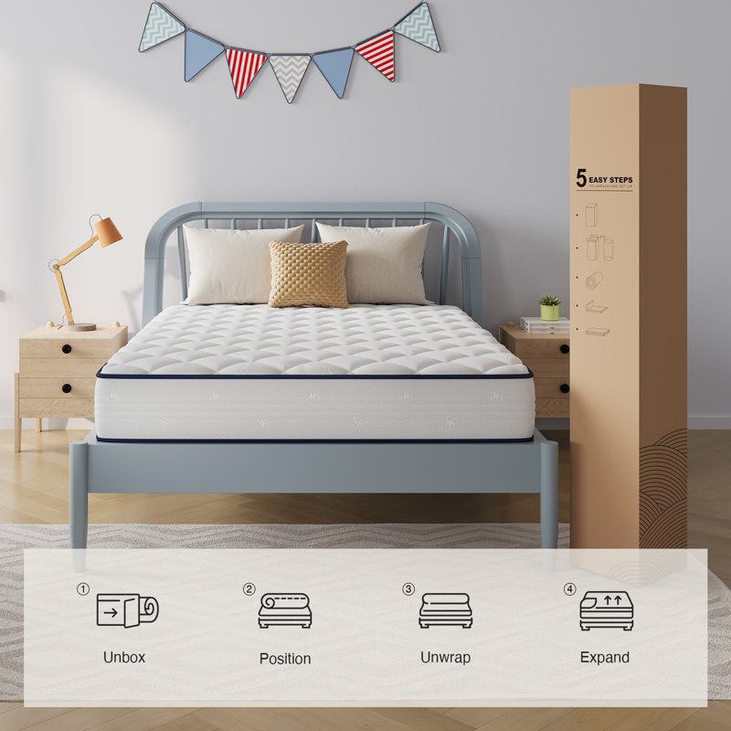 Home 8" Medium Memory Foam Hybrid Mattress, Full