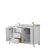 Daria 60 " W Freestanding Standard Double Vanity Bathroom Vanity With Carrara Marble Top-97964210-97964214