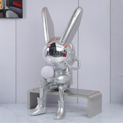 Sculpture de sol en forme de lune 53,15 po