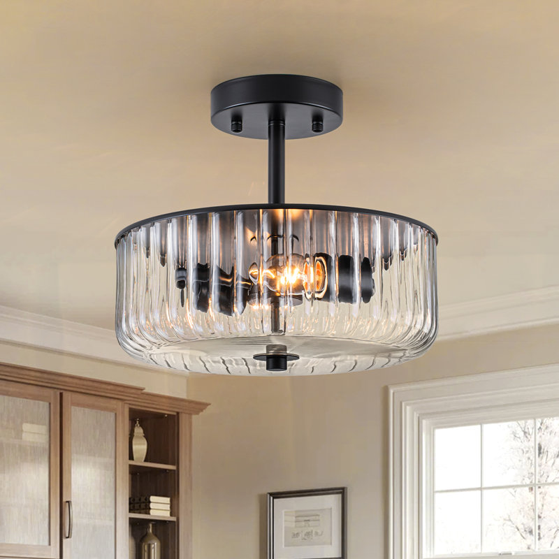 Plafonnier semi-encastré 2 lumières