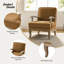 Fauteuil de ferme en polyester de 28 po avec pieds en bois massif Amilio-2055404780