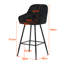Adelmina Upholstered Counter Stool with Metal Frame-585056632