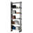 Modern White Bookshelf, 100% Melamine Coated Particle Board, 18.0 x 67.0 x 8.4 inches | Numerous Shelves with 11.2-inch Shelf Height | Wall-Mountable Design, Perfect for Home or Office Storage Solutions-1908109008