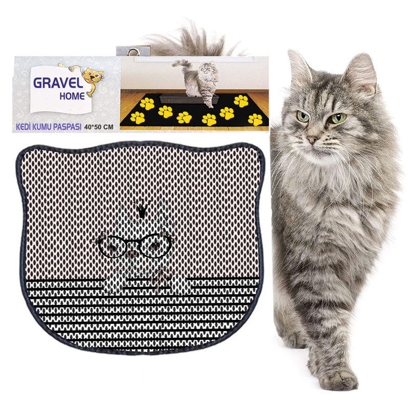 Durable Cat Litter Mat, 15.7 x 19.7 inches | 50% PVC / 50% Polyester, Machine Washable & Vacuum Friendly | Perfect for Easy Cleanup, Non-Slip Design to Keep Your Home Clean & Fresh, Ideal for Pet Owners