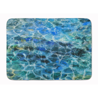 Tapis pour salle de bain en mousse à mémoire de forme eel under water
