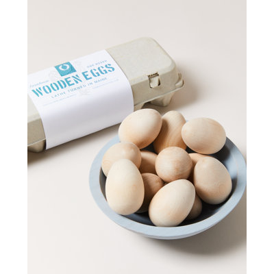 Farmhouse Wooden Eggs - One Dozen
