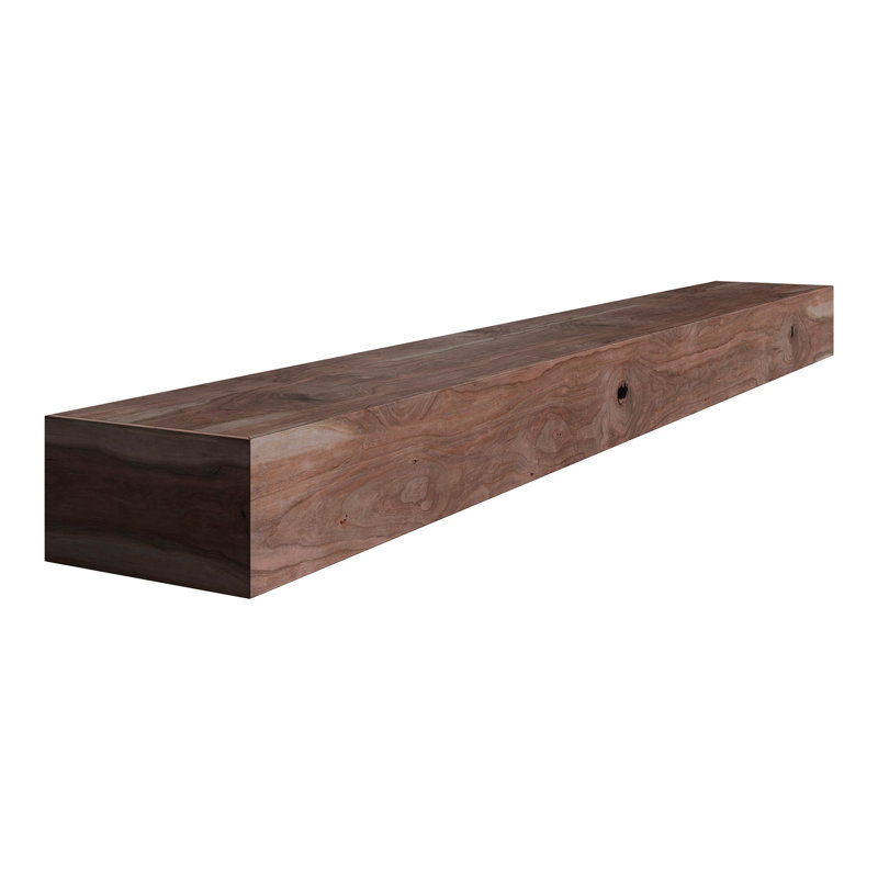 5.25 In. D X 9.25 In. W X 48 In. L Unfinished White Oak Wood Mantel, 48" L, Rustic Cherry