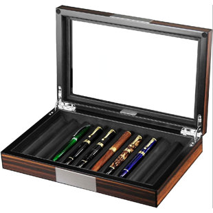 Fountain Pen Holder Leather Display Case Organizer Storage Box Collector 36  Slot