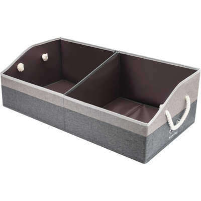 Large Dog Toy Storage Bin With Handle, Foldable Dog Toy Box For Living Room  Dog Toy Basket For Dog Toys, Clothes, Basket Organizers And Storage With Hard Board, Anti-Slip For Pet Toys