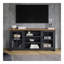 Meuble télé 67 po pour téléviseur de 80 po ou moins, aucun assemblage requis, fini noir et whisky-1549511714