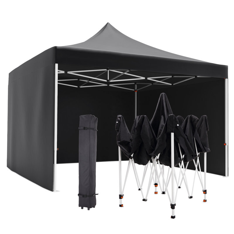 Tente de pavillon 10 po x 10 pi - Grande capacité, Noir
