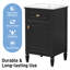 Meuble-lavabo simple autoportant moderne de 20 po avec lavabo, rangement inclinable, pieds en bois massif et petite salle de bain-1908538617