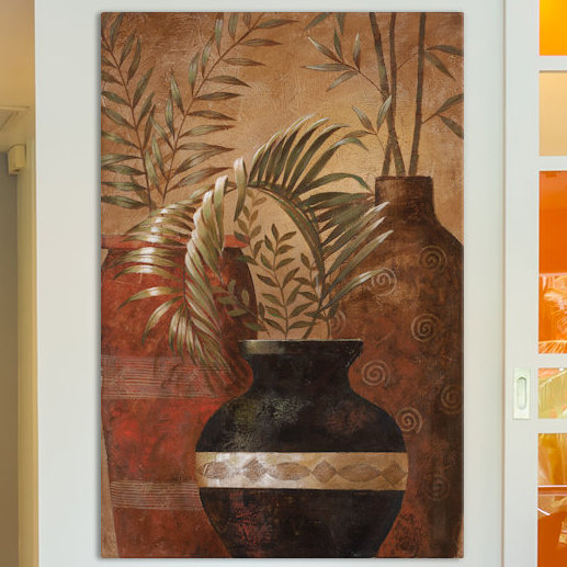 "exotiques vacances ii" , reproduction d’art sur toile tendue, H 18 po x l 12 po x P 1,5 po