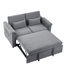 Lit en velours gris avec canapé-lit réglable à 2 places pour les petites pièces, bureau à domicile coulissant, tissu