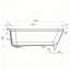 59" Solid Surface Alcove Soaking Bathtub with Integrated Apron, White Built-In Tub (TL8859-59MW)