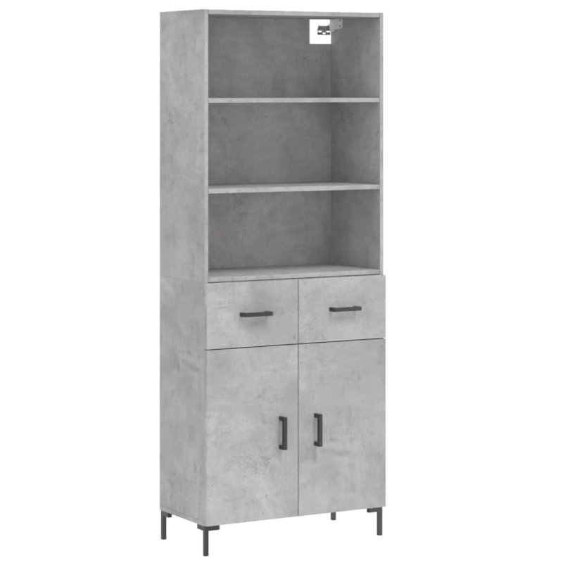 Merce 69.5 Wide 2 Drawer, Concrete Grey