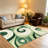 Green Swirl Abstract carpet-easy to clean, machine-washable, soft and comfortable; suitable for door mats, kitchens, living rooms, bedrooms, corridors, and laundry areas. Easy to clean, durable carpet for home decoration.-1340153578