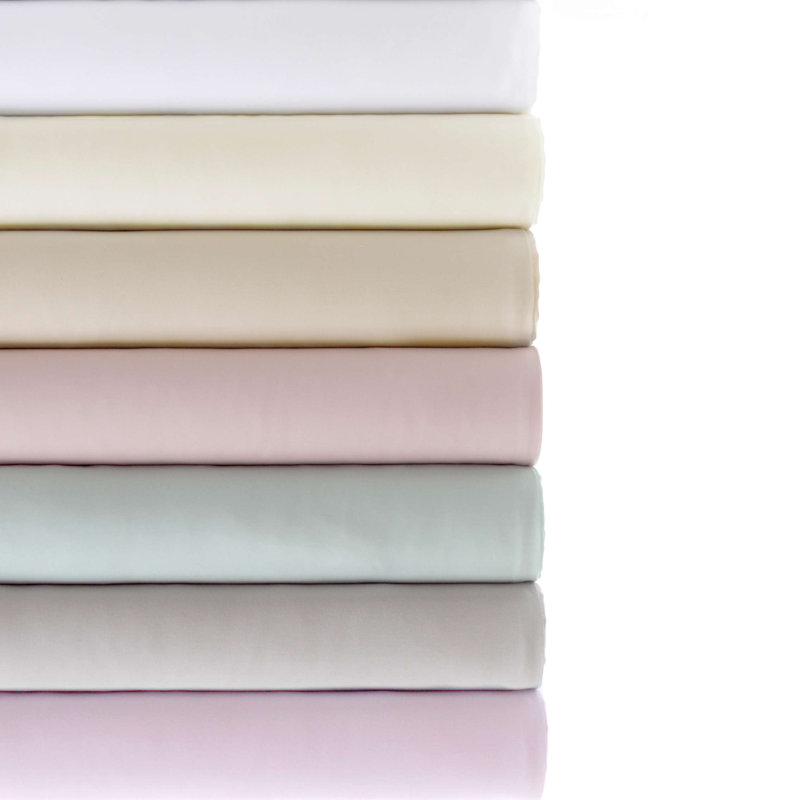 Silken Solid Sheet Set, Robin's Egg Blue, Full Sheet Set + Fitted Sheet + 2 Pillowcases