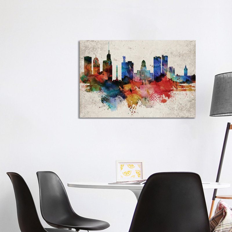 Buffalo Abstract 1 Piece Wrapped Canvas Wall Art, 45.72cm H x 66.04cm W x 1.905cm D