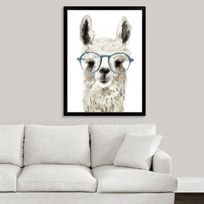Novogratz «Calcating Llama I», reproduction d'art encadrée