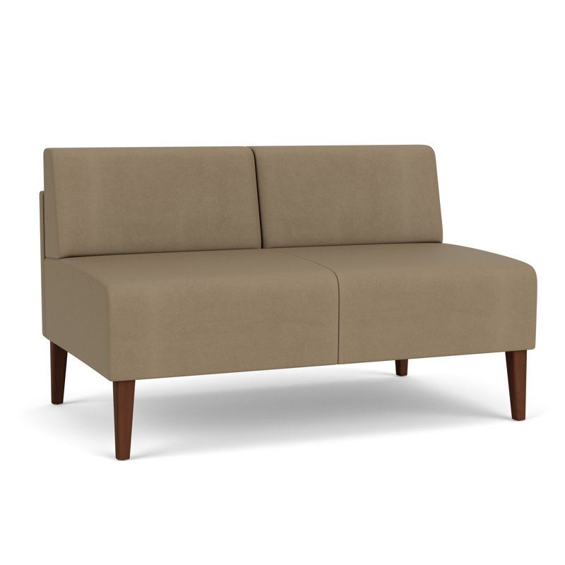 Causeuse sans accoudoirs Luxe Lounge, Bois de noyer, Modena encre