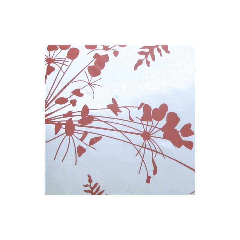 Coussin décoratif fleur Carlea, Blanc / Rouge