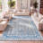 Lattin Modern Persian Boho Floral Gray/Navy Rug-895021452