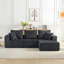 Canapé modulaire modulaire, canapé nuage en velours côtelé moderne avec assise profonde, rembourré 4 places pour le confort du salon-1634643294-1634643292
