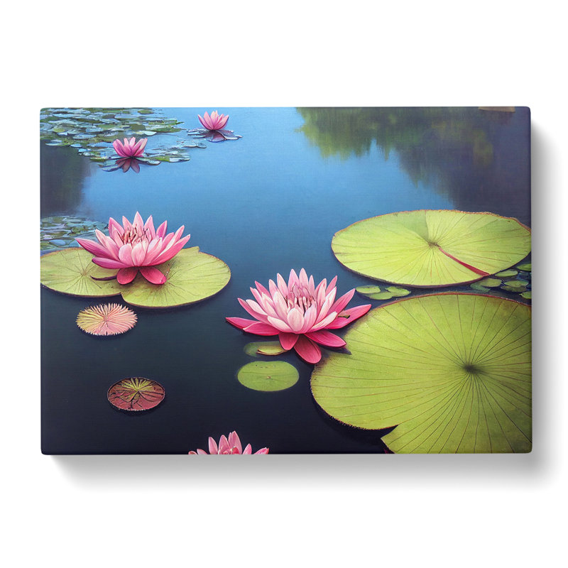 Beauty Of A Water Lily Pond - Wrapped Canvas, 50cm H x 76cm W x 3cm D
