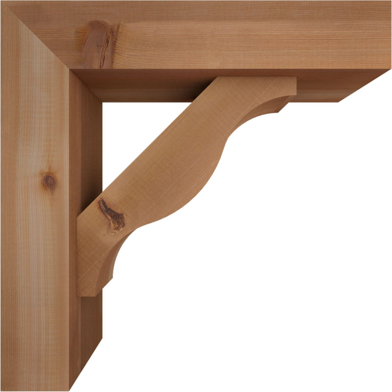 Support Funston Block avec support décalé, 20 po x 20 po, Cèdre rouge occidental de l 5 1/2 po (lisse)