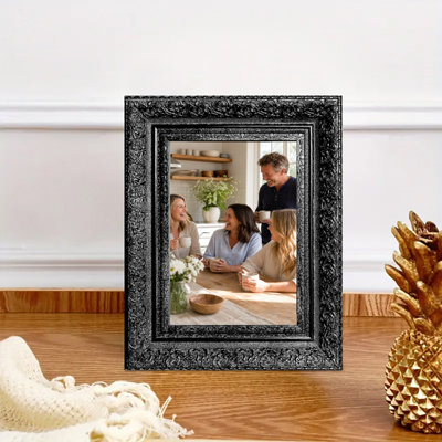 Cadre photo noir 1PC 11 "x 14" avec support de table et crochets muraux noirs
