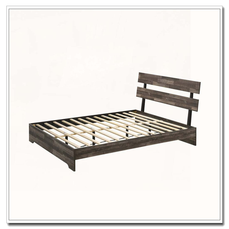 Low-profile Platform Bed, Rustic Brown, Queen