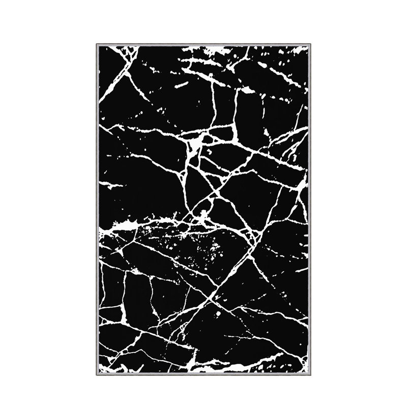 Stylish Woven Carpet, 5.2 x 7.5 Feet | 100% Polyester, 0.3 in Pile Height, Antibacterial, Non-Slip PVC Dot Underside | Machine Washable, 3D Digital Print | Perfect for Living Room, Bedroom & Home Décor