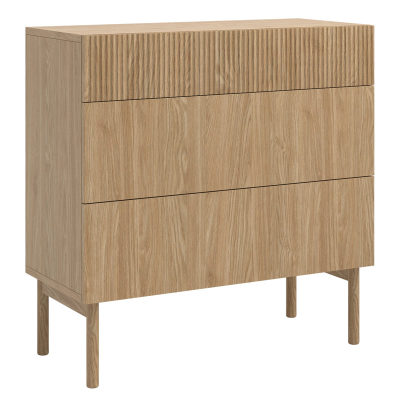 Cantey 90 cm W Chest of 3 Drawers