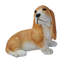 Figurine chiot basset en brun
