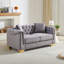 Canapé de luxe à deux places en velours 62 po Chesterfield-660197499