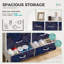 Commode avec 9 tiroirs en tissu, commode haute pour chambre à coucher, commode à grandes tiroirs pour le salon-114251505