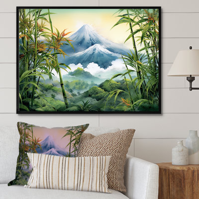 Bambou charme sur un volcan japonais - Bambou, art mural, salon_106573