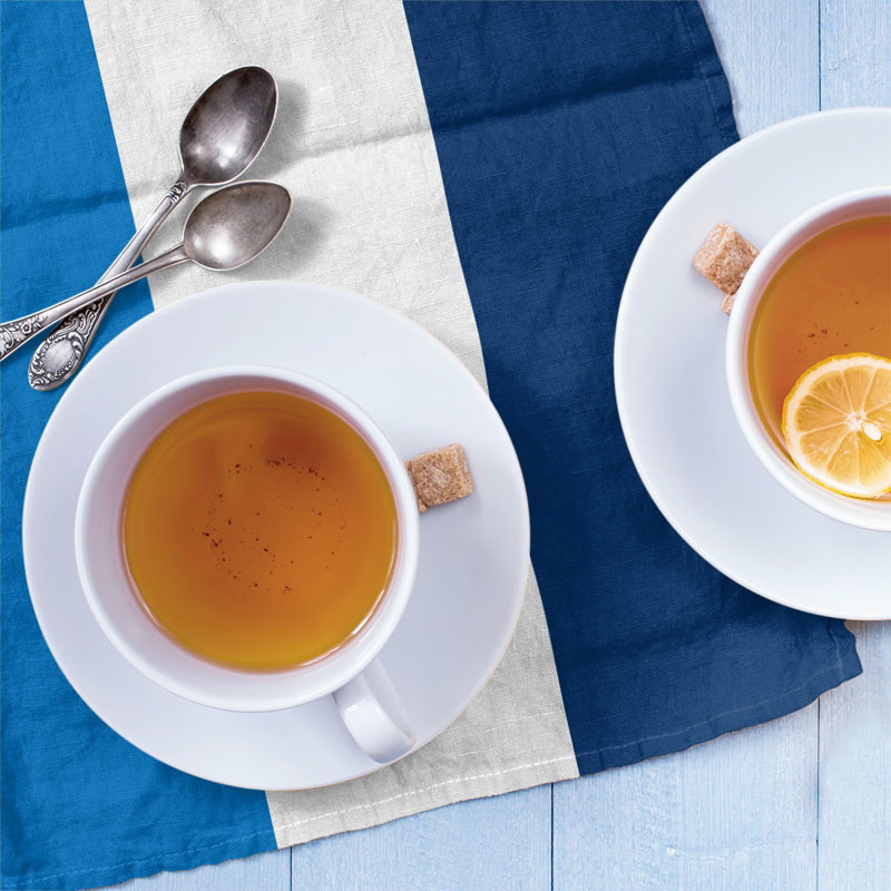 Tea Towel Kitchen Towel, Blue/White/Navy, Cotton