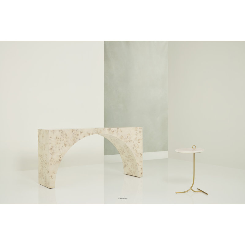 60" Arc Burl Console Table