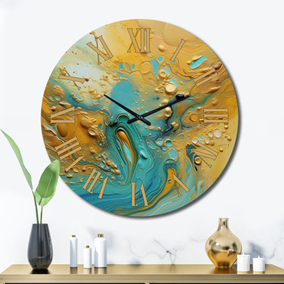 Horloge murale Golden Ocean