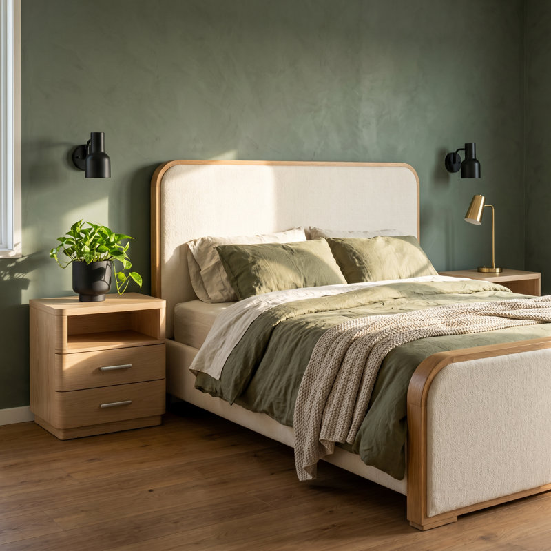 Nomad 3 Piece Queen Bedroom Set, 3 Pcs: Bed, 2 Nightstands, King